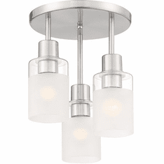 Designers Fountain D236M-SF-BN Cedar Lane Brushed Nickel Flush Mount Ceiling Light Fixture