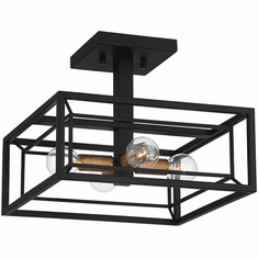 Designers Fountain D237C-SF-MB Within Modern Matte Black Ceiling Light Fixture