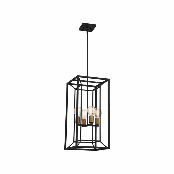 Designers Fountain D237M-12P-MB Within Modern Matte Black Foyer Light Fixture