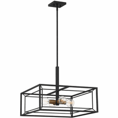 Designers Fountain D237M-22P-MB Within Contemporary Matte Black Pendant Light