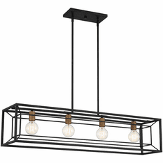 Designers Fountain D237M-IS-MB Within Contemporary Matte Black Island Lighting