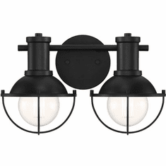 Designers Fountain D243M-2B-MB Dalton Modern Matte Black 2-Light Bath Wall Sconce