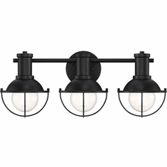 Designers Fountain D243M-3B-MB Dalton Modern Matte Black 3-Light Bath Light Fixture