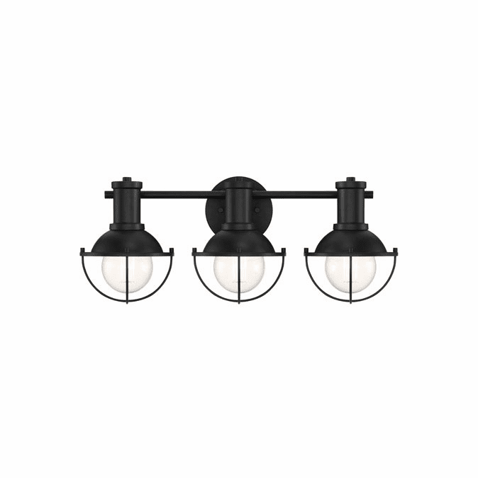Designers Fountain D243M-3B-MB Dalton Modern Matte Black 3-Light Bath Light Fixture