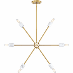 Designers Fountain D304C-8CH-BG Star Dust Contemporary Brushed Gold Multi Drop Lighting