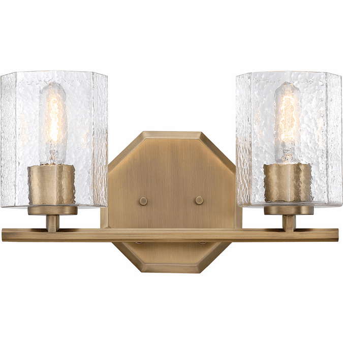 Designers Fountain D309M-2B-OSB Haven Modern Old Satin Brass 2-Light Bathroom Wall Light Fixture ...