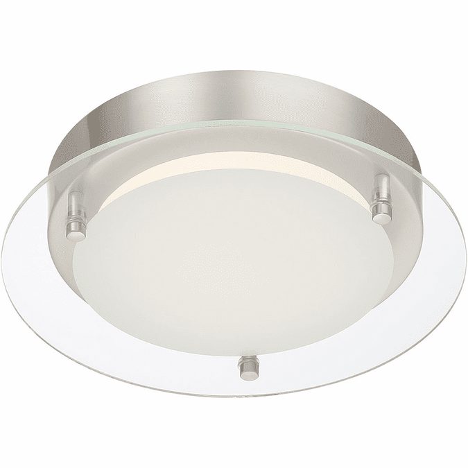 Designers Fountain LED1274-PN Deco Edge Contemporary Polished Nickel LED 9.5" Flush Ceiling Light Fixture