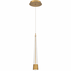 dweLED by WAC PD-59416-AB Quill Modern Aged Brass LED Mini Drop Ceiling Lighting