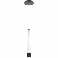 dweLED by WAC PD-59416-BK Quill Contemporary Black LED Mini Pendant Hanging Light