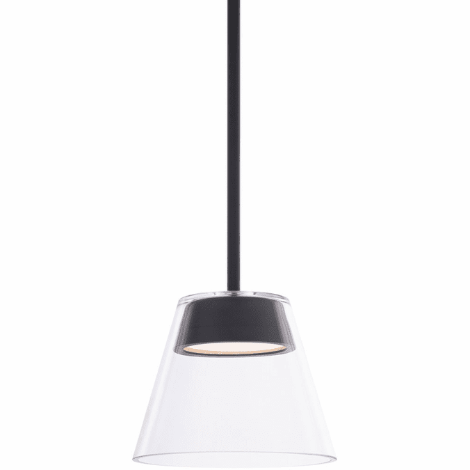 dweLED by WAC PD-87208-BK Chandra Modern Black LED Mini Pendant Light