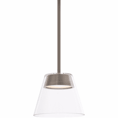 dweLED by WAC PD-87208-BN Chandra Contemporary Brushed Nickel LED Mini Hanging Pendant Light