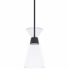 dweLED by WAC PD-87214-BK Chandra Contemporary Black LED Mini Pendant Light Fixture