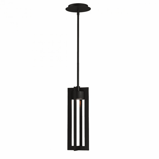 dweLED by WAC PD-W48616-BK Chamber Contemporary Black LED Exterior Pendant Light