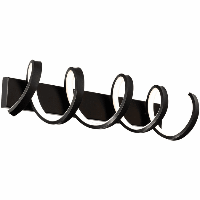 dweLED by WAC WS-83129-BK Marques Modern Black LED Lighting Wall Sconce