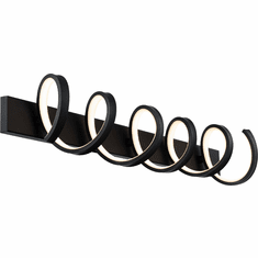 dweLED by WAC WS-83139-BK Marques Contemporary Black LED Wall Sconce Lighting