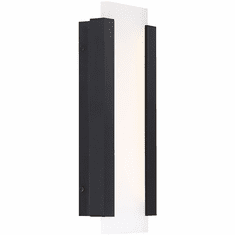dweLED by WAC WS-W11914-BK Fiction Contemporary Black LED Outdoor Sconce Lighting