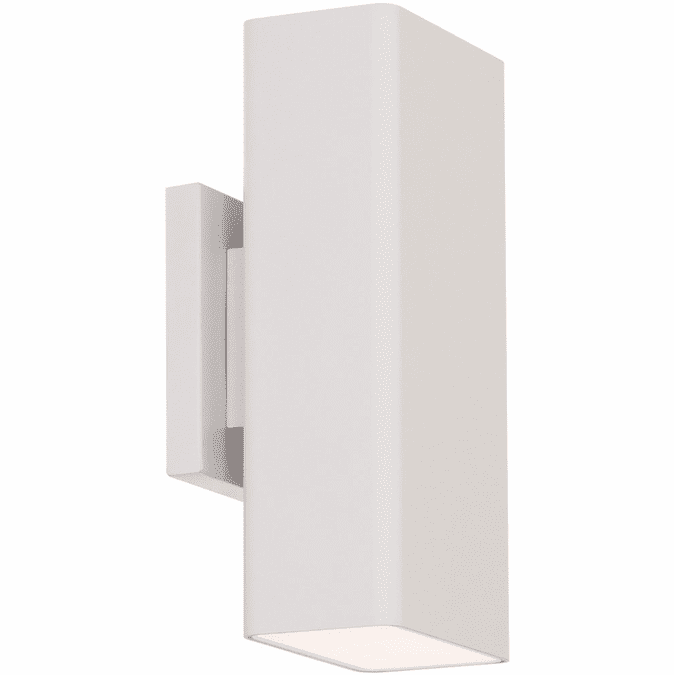 dweLED by WAC WS-W17310-WT Edgey Contemporary White LED Outdoor Wall Sconce Lighting