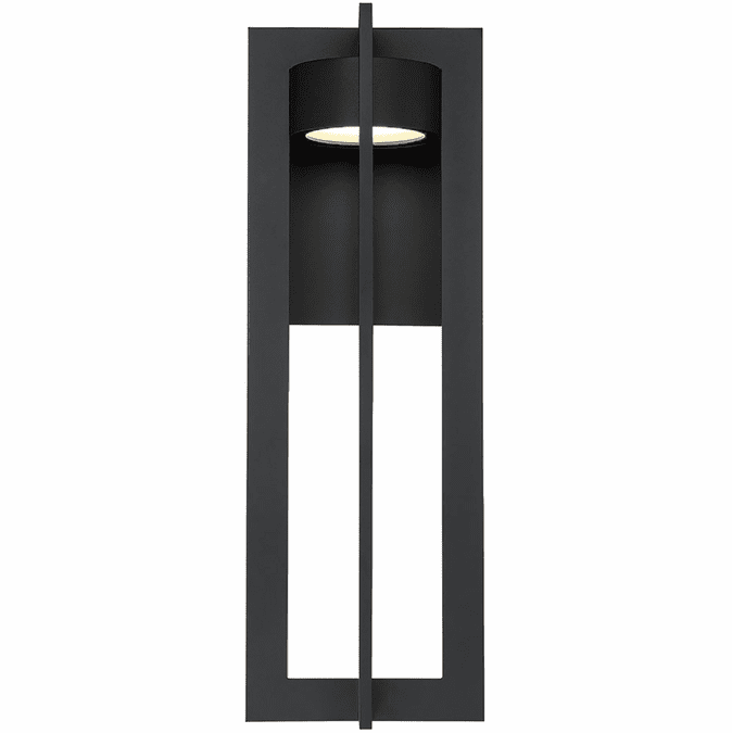dweLED by WAC WS-W48625-BK Chamber Contemporary Black LED Exterior Light Sconce