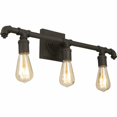 EGLO 202841A Wymer Contemporary Matte Bronze 3-Light Bathroom Lighting
