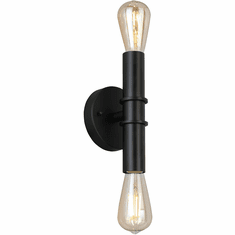 EGLO 204467A Drucker Modern Black 2-Light Bathroom Vanity Lighting