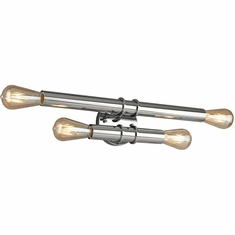 EGLO 204468A Drucker Contemporary Chrome 4-Light Bathroom Vanity Light