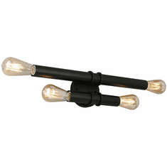 EGLO 204469A Drucker Modern Black 4-Light Bathroom Sconce