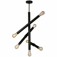 EGLO 204474A Drucker Modern Black Chandelier Light