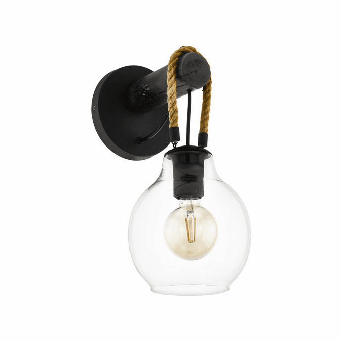 EGLO 43619A Roding Modern Structured Black Lighting Sconce