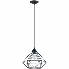 EGLO 94188A Tarbes Contemporary Matte Black Ceiling Pendant Light