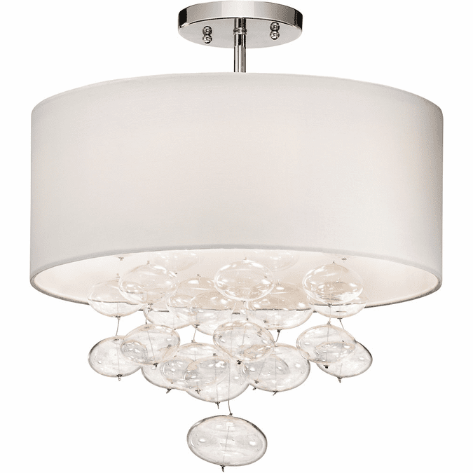 Elan 83239 Piatt Modern Chrome Halogen Ceiling Light Fixture ELN83239