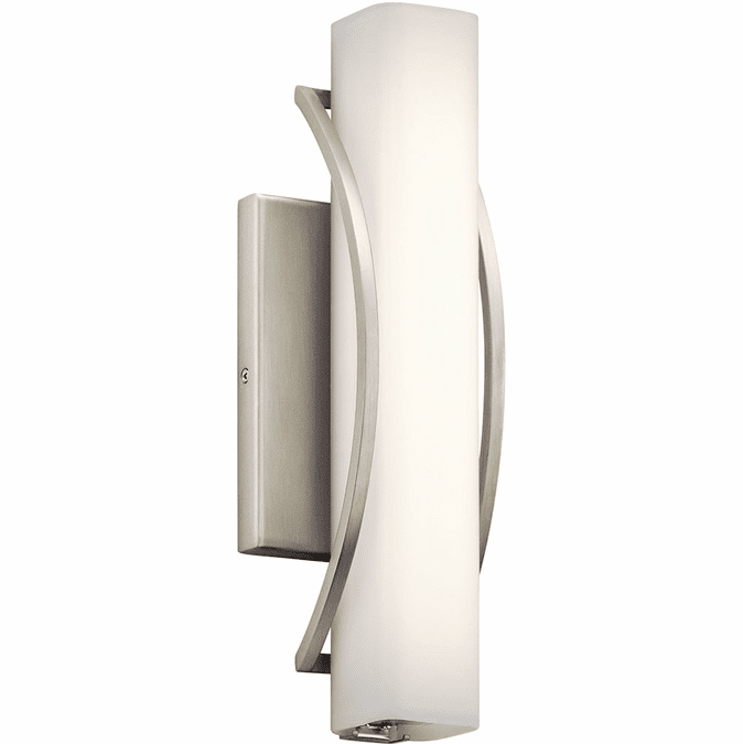 Elan 83761 Rowan Contemporary Brushed Nickel LED Bathroom Light Fixture