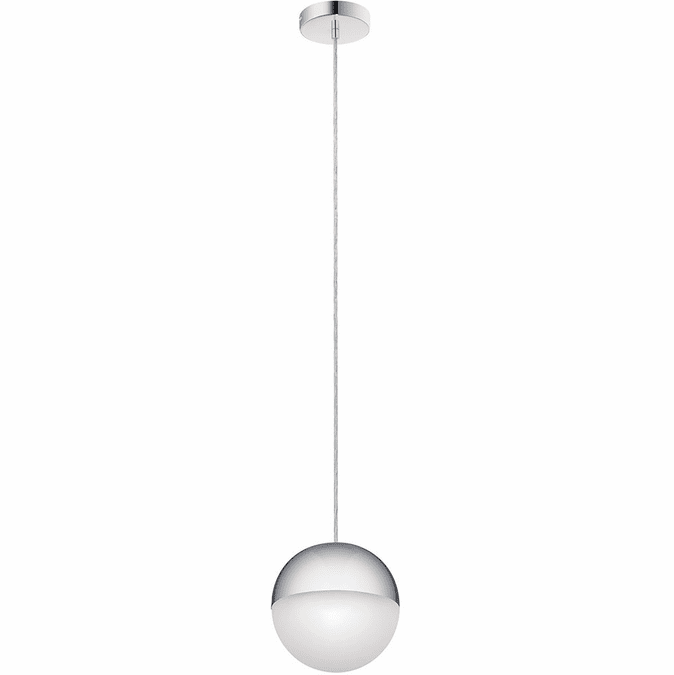 Elan 83854CHWH Moonlit Contemporary Chrome LED Mini Pendant Hanging Light
