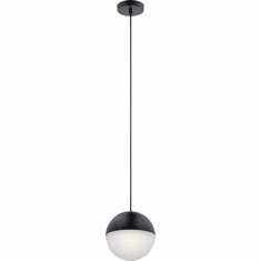 Elan 83854MBKWH Moonlit Contemporary Matte Black LED Mini Hanging Light Fixture