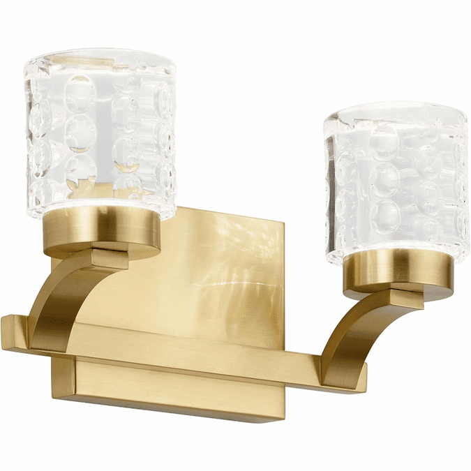 Elan 84040CG Rene Modern Champagne Gold LED 2Light Bath Wall Sconce
