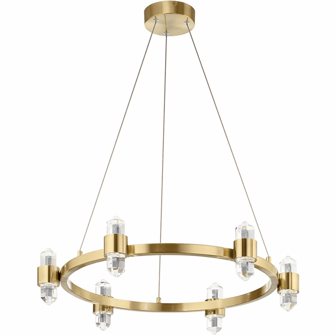 Elan 84066CG Arabella Contemporary Champagne Gold LED Lighting Chandelier