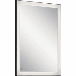 Elan 84167 Ryame Contemporary Matte Black LED Mirror