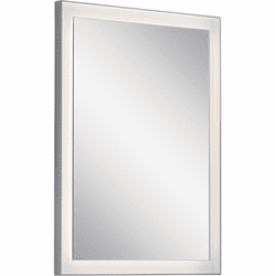 Elan 84168 Ryame Contemporary Matte Silver LED Wall Mirror