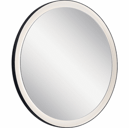 Elan 84169 Ryame Modern Matte Black LED Wall Mounted Mirror