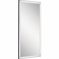 Elan 84171 Ryame Contemporary Matte Black LED Wall Mirror