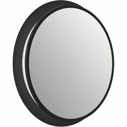 Elan Lighting 86004MBK Chennai Modern Matte Black LED Wall Mirror