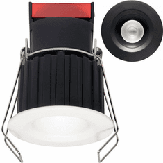 Elco E1L02FBB Oak System Contemporary Black Recessed LED Lighting 1" Round Recessed Downlight