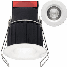 Elco E1L02FH Oak System Modern Haze w/ White Ring LED Recessed Ceiling Light 1" Round Recessed Downlight