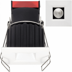 Elco E1L12FB Oak System Contemporary Black w/ White Ring Recessed LED Light 1" Square Recessed Downlight