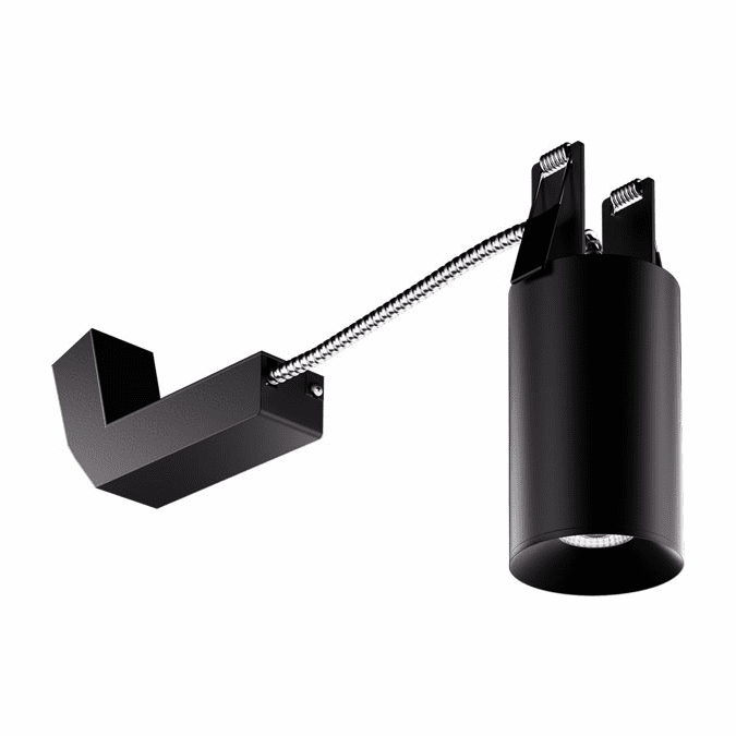 Elco E36DB Koto Sylo Contemporary Black LED 3" Direct Mount Flush Ceiling Light Fixture