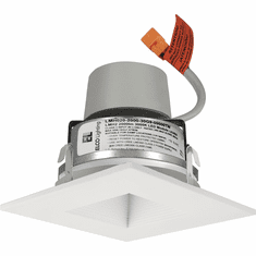 Elco E415R08 Cedar System Modern 4 inch Module & Driver with Square on Square Baffle LED Can Light