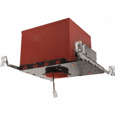 Elco E4FH08ICA Cedar System Contemporary 4 inch 2-Hour Fire Rated New Construction LED Recessed Lighting Housing w/Driver - 850 Lumens