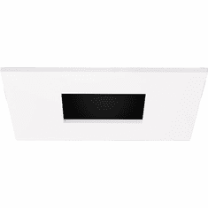 Elco EKCL2527B Pex Contemporary Black w/ White Ring 2 Inch Canless Square Adjustable Pinhole Recessed Lighting Trim