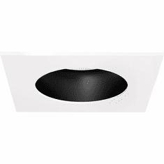Elco EKCL2529B Pex Contemporary Black w/ White Ring 2 Inch Canless Square Adjustable Reflector Recessed Lighting