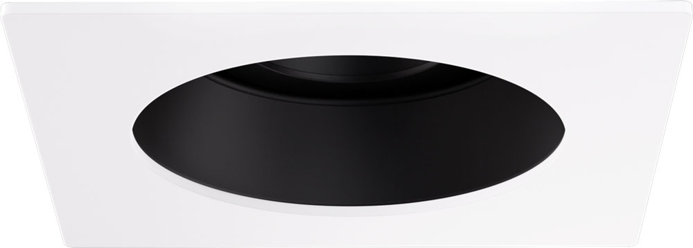 Elco EKCL3329B Pex Modern Black w/ White Ring 3 Inch Canless Square ...