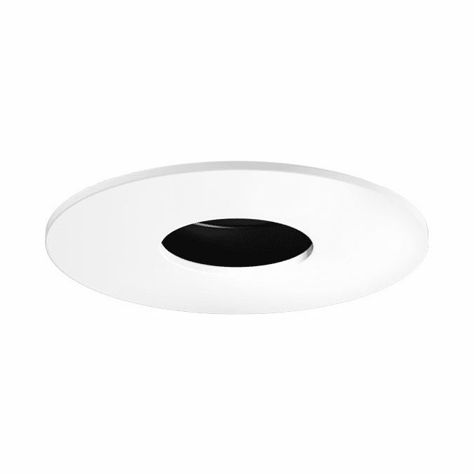Elco EKCL4127B Pex Contemporary Black w/ White Ring 4 Inch Canless